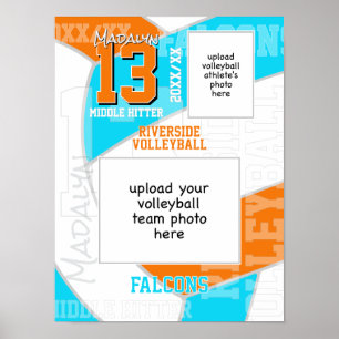 Affiche Joueur de volley-ball aux couleurs de TOUTE équipe