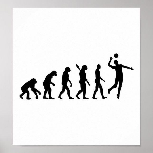 Affiche Joueur de volley-ball Evolution (Devant)
