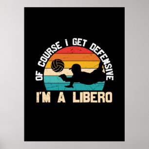 Affiche Joueur de volley-ball Je Suis Un Libero