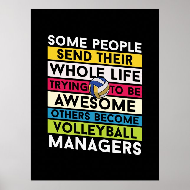 Affiche Joueur de volley-ball | Managers de volley-ball (Devant)