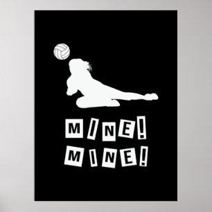 Affiche Joueur de volley-ball Mine de volleyball
