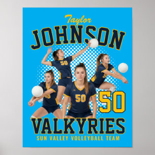 Affiche Joueur de volley-ball Photo personnalisée Bootleg