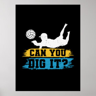 Affiche Joueur de volley-ball Pouvez-Vous Le Creuser ?