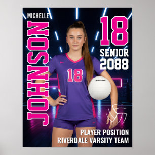 Affiche Joueur de volley-ball senior Photo personnalisée S
