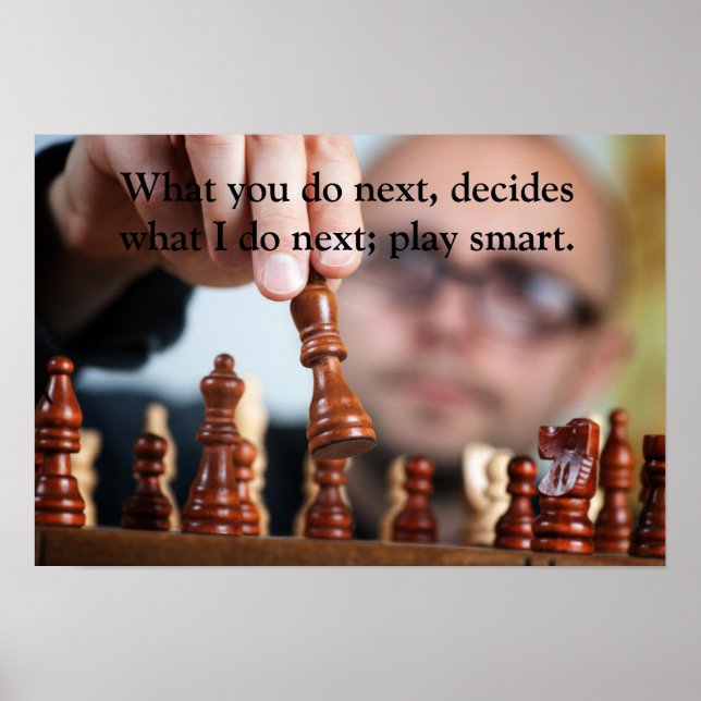 Affiche Joueur d'échecs - Papier d'affiche de valeur (Matt (Devant)