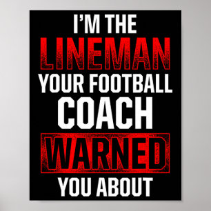Affiche Joueur défensif Hot Offensive de Football Lineman