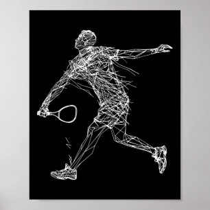 Affiche Joueur Dminton Dessin Jeu De Navette Pour Garçons 