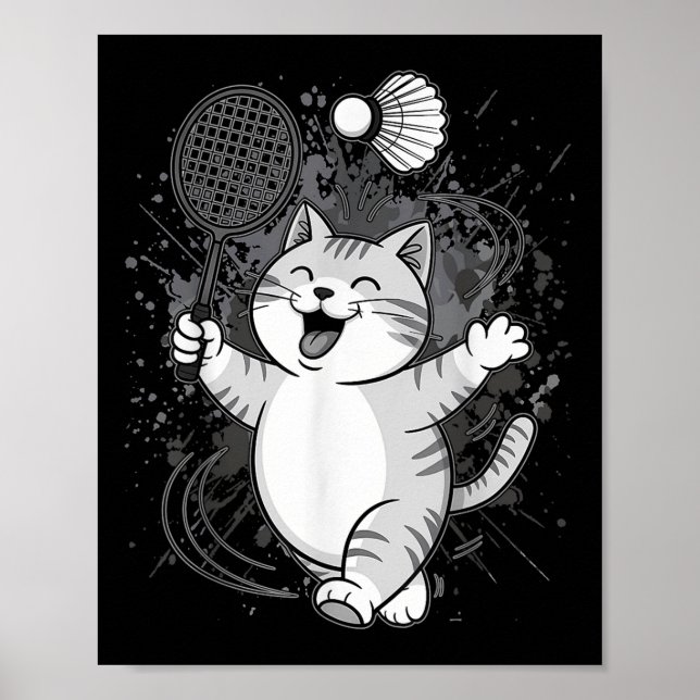Affiche Joueur du Cute Kitty Badminton (Devant)