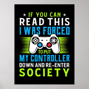 Affiche Joueur Forcé de Poser Ma Manette