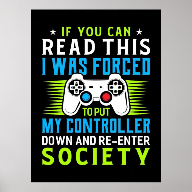 Affiche Joueur Forcé de Poser Ma Manette (Devant)