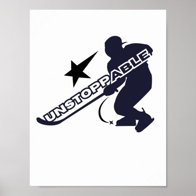 Affiche Joueur hockey art impeccable (Devant)