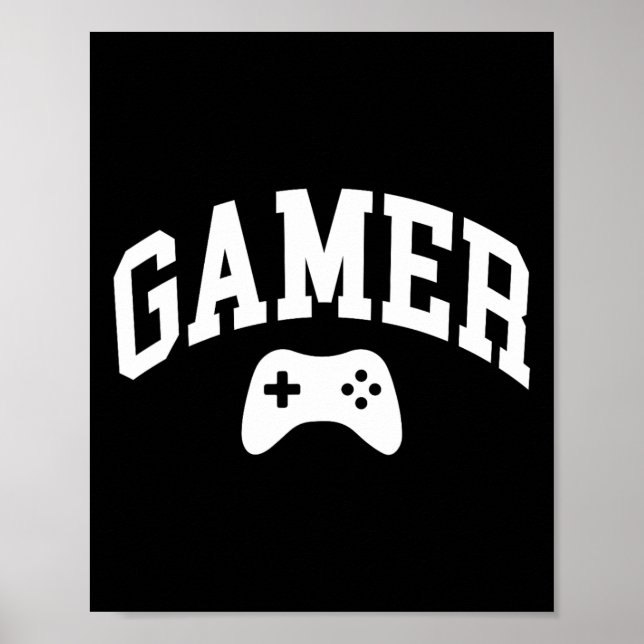 Affiche Joueur Jeux Vidéo Drôle Graphique  (Devant)