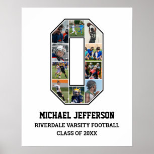 Affiche Joueur Numéro 0 Équipe sportive principale Collage