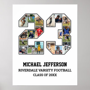 Affiche Joueur Numéro 23 Équipe sportive senior Collage ph