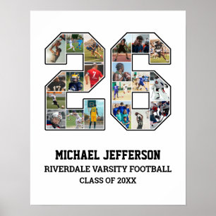 Affiche Joueur Numéro 26 Équipe sportive senior Collage ph