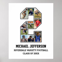 Joueur Numéro 2 Équipe sportive senior Collage pho