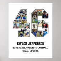 Joueur Numéro 46 Équipe sportive senior Collage ph