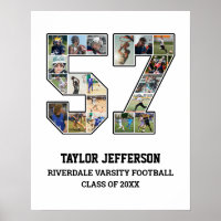 Joueur Numéro 57 Équipe sportive senior Collage ph