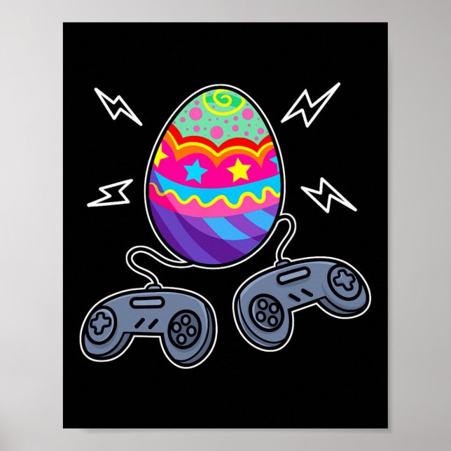 Affiche Joueur OEufs de Pâques Jeu vidéo Jeu Lover Cadeaux (Devant)