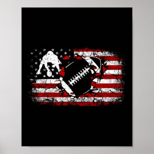 Affiche Joueur offensif de Lineman de football américain