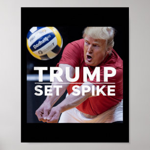 Affiche Joueur politique de volley-ball de Trump