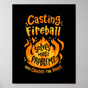 Affiche Joueur Rpg Drôle Nerdy Casting Firell Résout La Pl