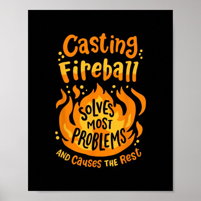 Affiche Joueur Rpg Drôle Nerdy Casting Firell Résout La Pl (Devant)