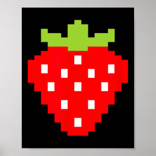 Affiche Joueur vidéo fraise 1