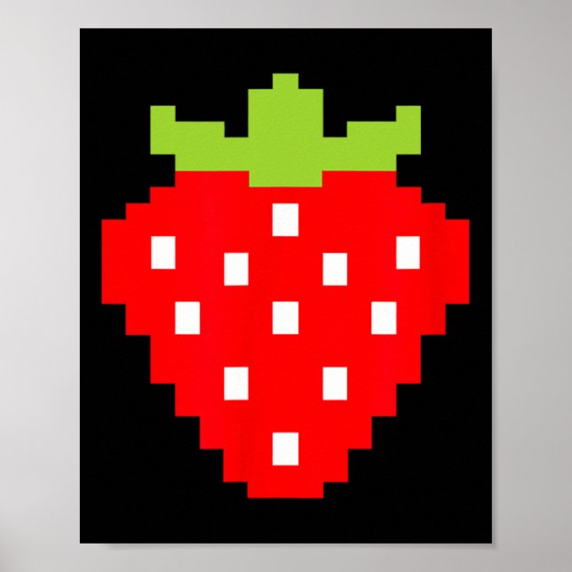 Affiche Joueur vidéo fraise 1 (Devant)