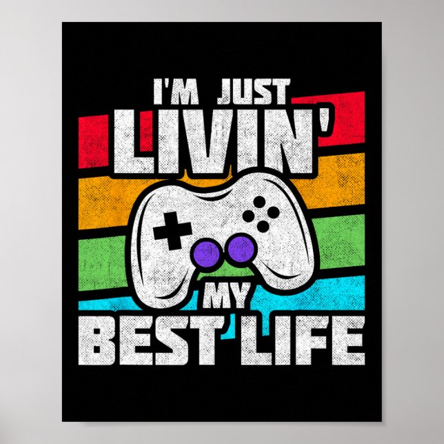 Affiche Joueur Vidéo - Jeu En Ligne De Console Pc - Amusan (Devant)