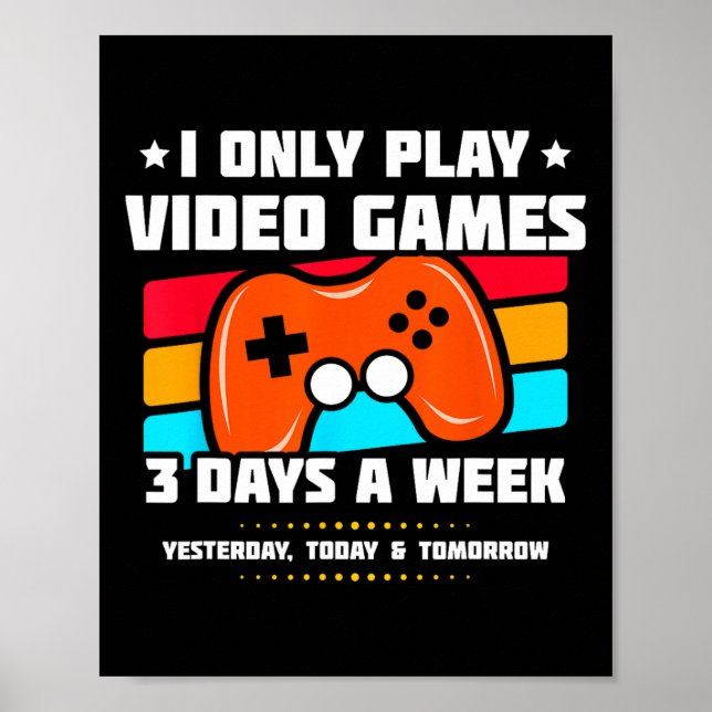 Affiche Joueur Vidéo - Jeu En Ligne De Console Pc - Amusan (Devant)