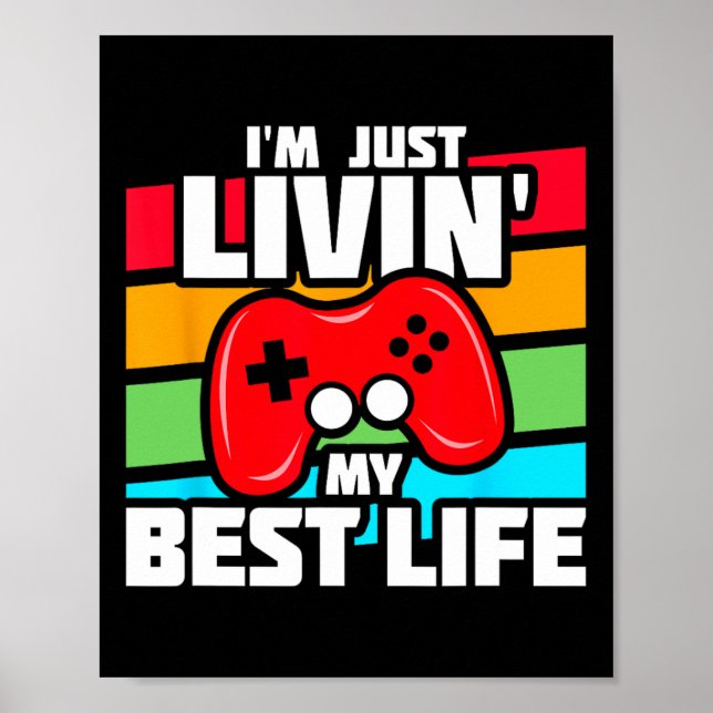 Affiche Joueur Vidéo - Jeu En Ligne De Console Pc - Amusan (Devant)