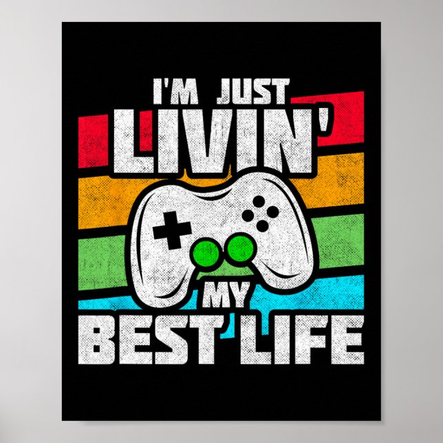 Affiche Joueur Vidéo - Jeu En Ligne De Console Pc - Amusan (Devant)