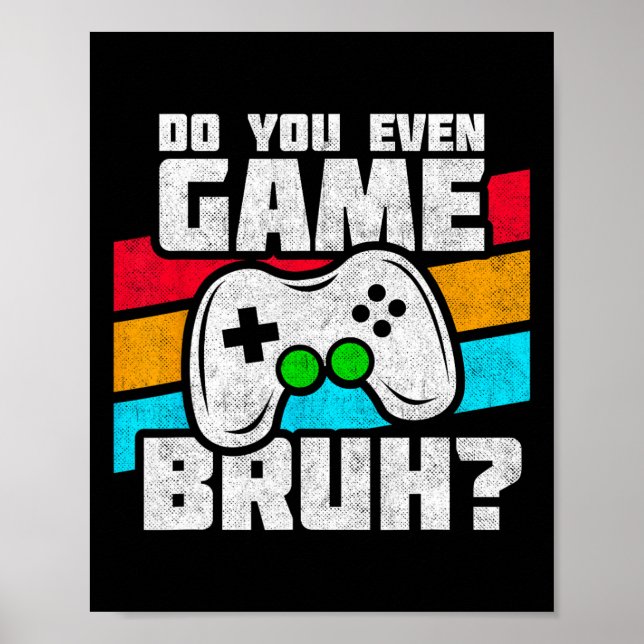 Affiche Joueur Vidéo - Jeu En Ligne De Console Pc - Amusan (Devant)