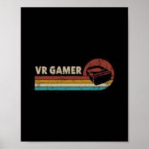 Affiche Joueur Vr Jeux Vidéo Rétro Pour Garçons Hommes Drô