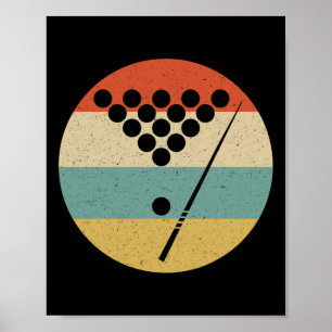 Affiche Joueurs de billard - Onglet Snooker de la piscine