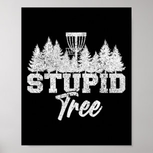 Affiche Joueurs de disque de golf d'arbre stupide golfeurs
