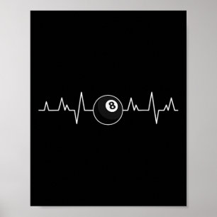 Affiche Joueurs de piscine Heartbeat Art Billard Vêtements