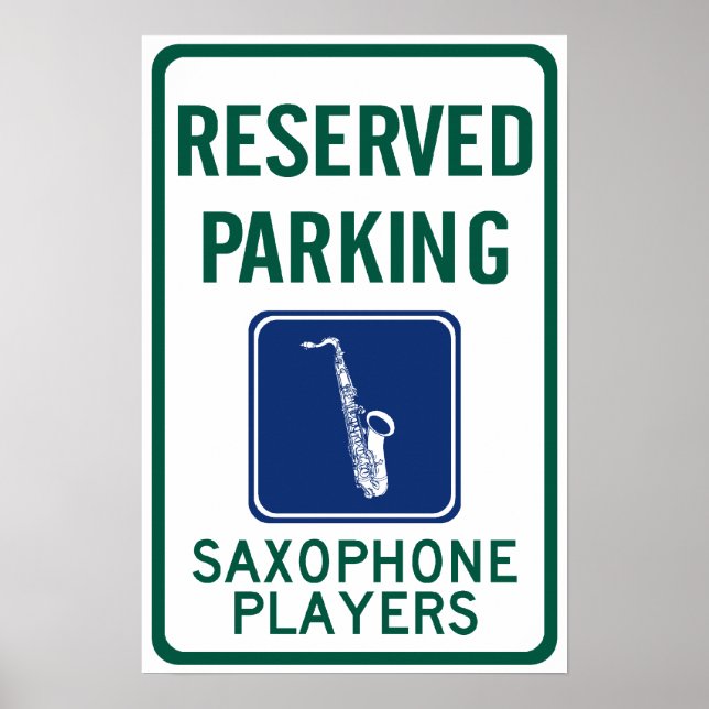 Affiche Joueurs saxophones Stationnement (Devant)