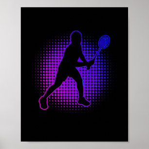 Affiche Joueuse Badminton Badminton Womens Squash Shuttle