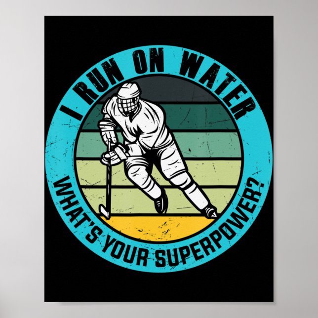 Affiche Joueuse cool De Hockey Sur Glace Art Pour Hommes F (Devant)