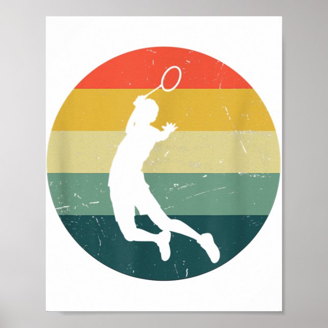 Affiche Joueuse de badminton Badminton Féminin  (Devant)