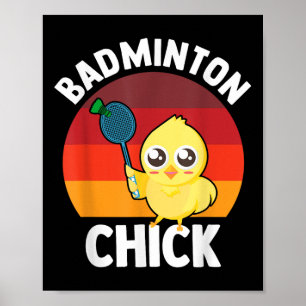 Affiche Joueuse de badminton Chick Joueuse de badminton Vo
