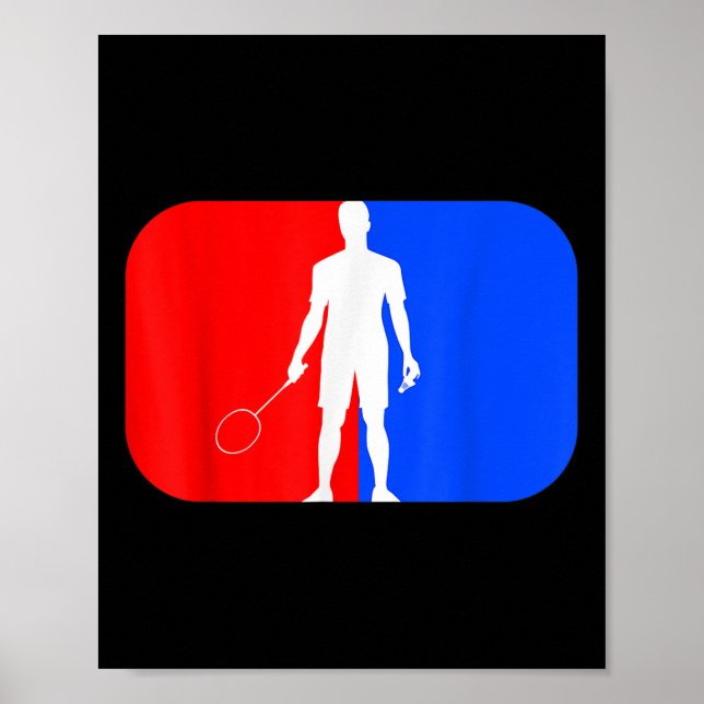 Affiche Joueuse de badminton Enfants Hommes Femmes Smash B (Devant)