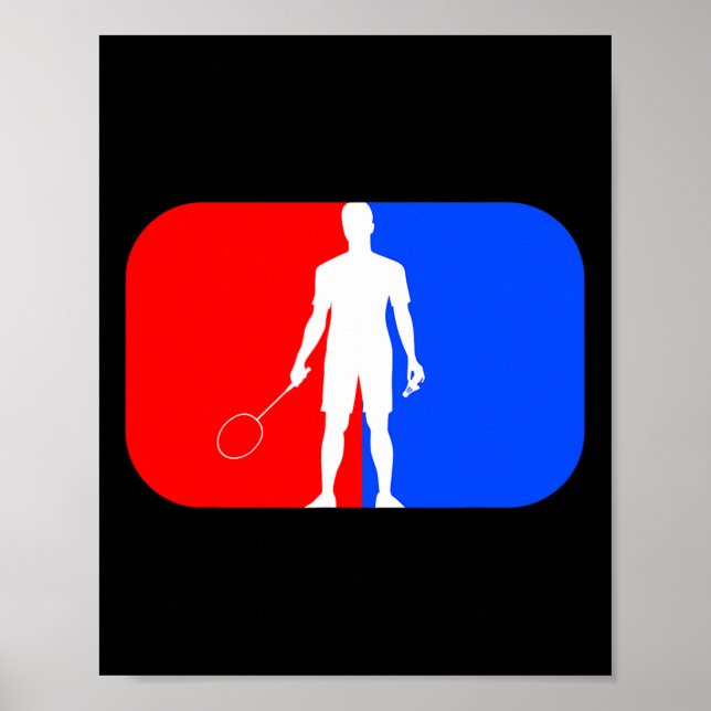 Affiche Joueuse de badminton Enfants Hommes Femmes Smash B (Devant)