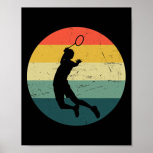 Affiche Joueuse de badminton féminin Badminton Badminton
