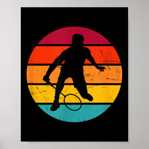 Affiche Joueuse de badminton féminine de squash de badmint