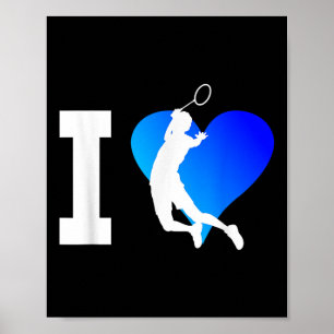 Affiche Joueuse de Badminton Mens Navette Squash Femmes