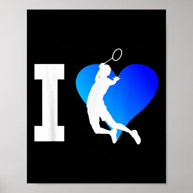 Affiche Joueuse de Badminton Mens Navette Squash Femmes (Devant)