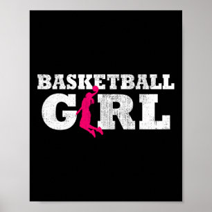 Affiche Joueuse de basket-ball Silhouette Sport Cadeau